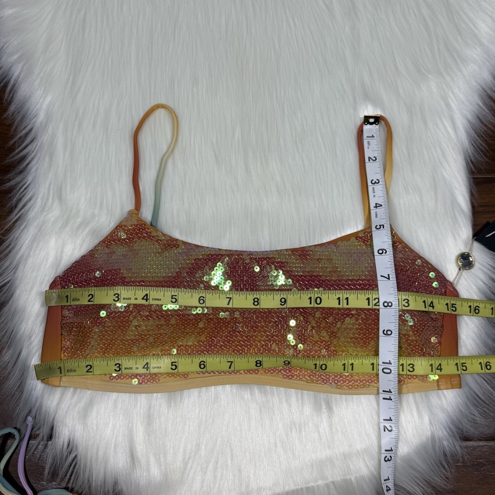 Gianni Bini x Dannijo Size Large Sequin Frankie Top Jayla Bikini Bottom Swimsuit - Picture 3 of 12